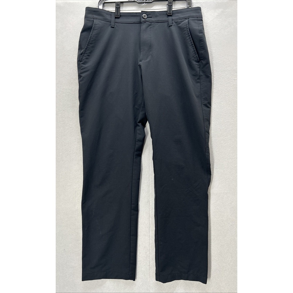 Under Armour Men's Pants 34x31 Black Straight Fit Lightweight Performance Golf